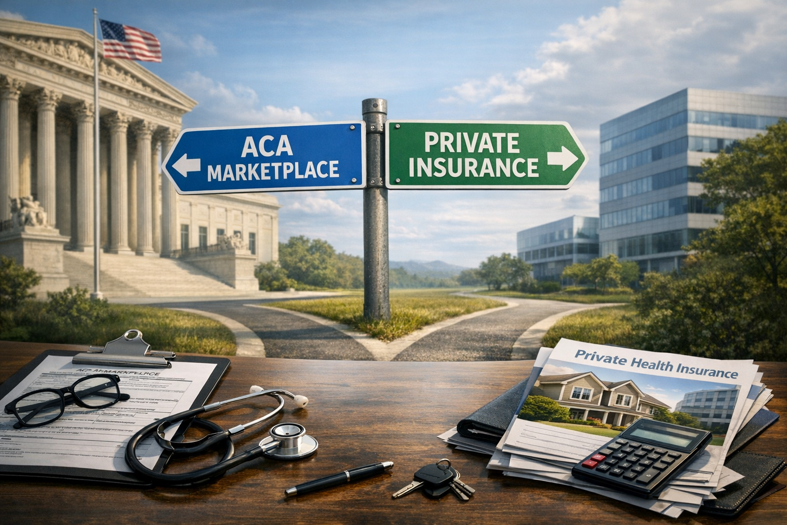 Should Self-Employed Pros Buy Health Insurance Through the ACA Marketplace or a Private Broker?