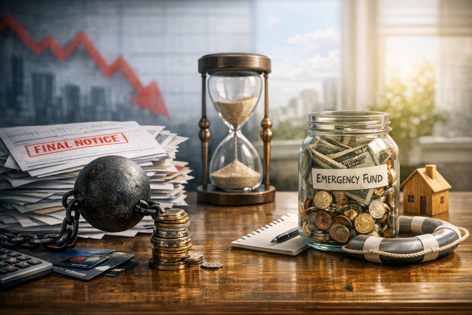 Should Self-Employed Professionals Pay Down Debt First or Build an Emergency Fund?