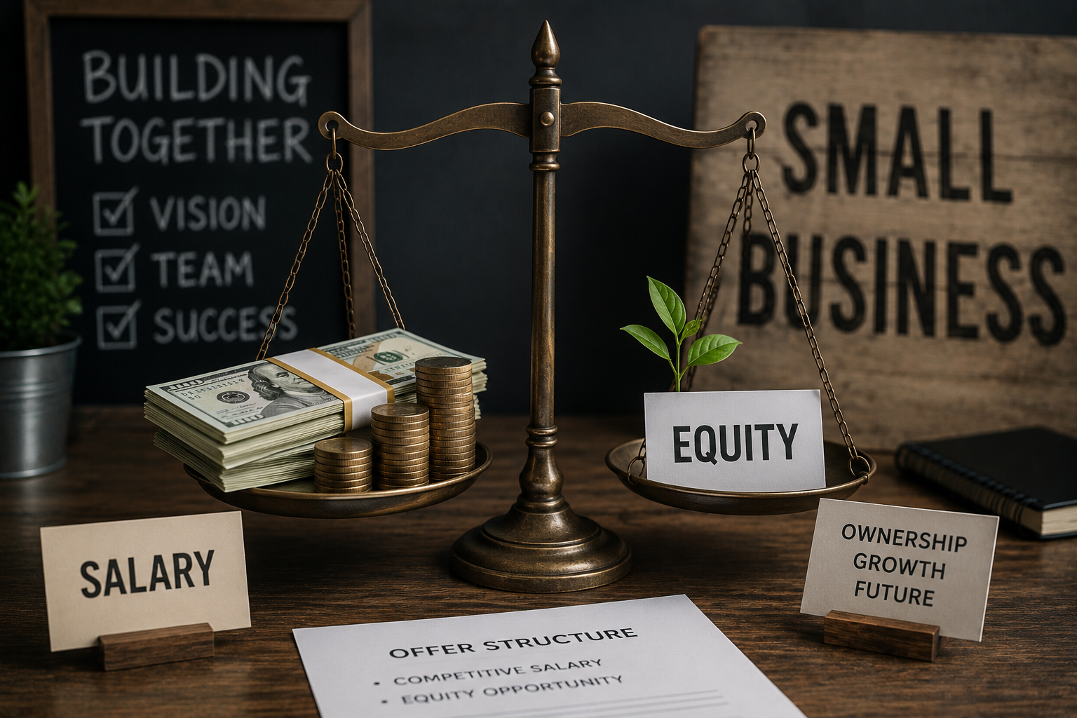 Equity vs. Salary: What Should Small Business Owners Offer Early Employees?