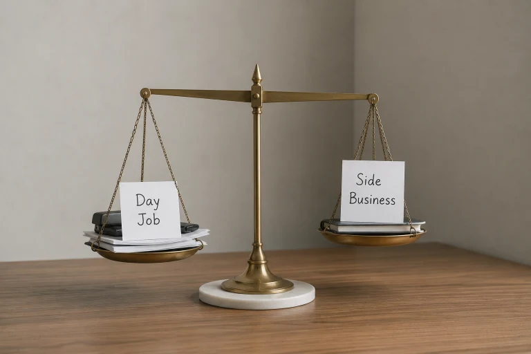 Is Keeping Your Day Job While Building a Business on the Side Smart Risk Management — or Just Slower Failure?